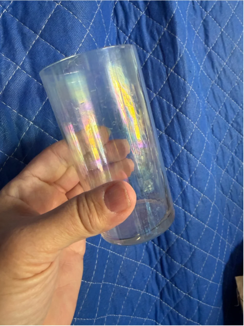 Unbranded Iridescent carnival Glass Drinkware Set, One Size, Clear
